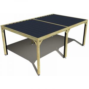 Carport bois &bull; 6m x 4m &bull; ind&eacute;pendante &bull; sens largeur &bull; livraison comprise