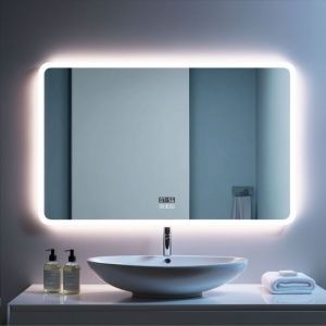 SANILAND Miroir LED Dimmable pour Salle de Bain avec Haut-Parleurs Bluetooth et Fonction Anti-Bu&eacute;e, Dimensions 80x60