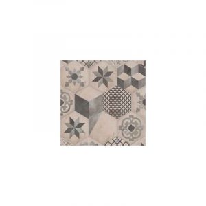 Eiffel Art Construction - Carrelage sol / mur hexagonal effet ciment 25 x 21.6 cm terra mix patchwork gris (vendu par boite de 1,17m2)