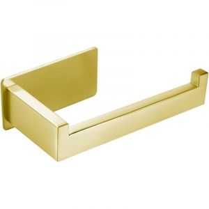 Porte Papier Toilettes, Support Papier Toilette sans Percage Acier Inoxydable Auto-adh&eacute;sif Laiton Bross&eacute; Porte Rouleau Toilette pour Salle de Bain WC