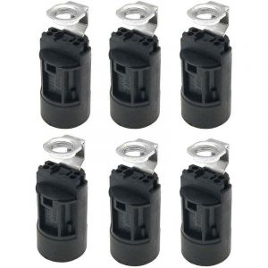 6pcs E14 Bougie Ampoule Titulaire Base de Lampe en Plastique Support de Douille de Lampe pour Fabrication de Lampes Lustre Restauration Lampe Projet