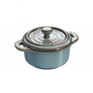 Mini Cocotte Céramique 10 cm Turquoise Ancienne