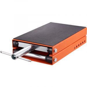 Mophorn - Cric élévateur à ciseaux pour moto , capacité de 500 kg, large plateau et goupille de sécurité, support de manivelle de levage central de