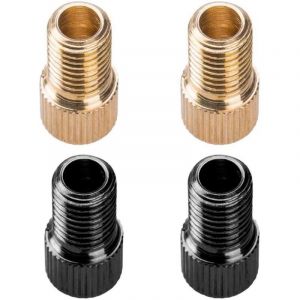Lot de 4 Adaptateurs de Valve, Bouchon de Valve en Laiton Embout Pompe Vélo Presta à Sclaverand avec Joint d'Étanchéité pour VTT Bicyclette Tricycles