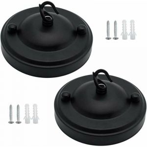 Lot de 2 crochets de plafond vintage pour lustre, rosaces de plafond en m&eacute;tal, crochets de suspension, support de plafond, luminaires de plafond,