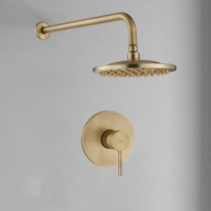 Ensemble de douche encastrable, 20CM Kit de Douche &agrave; Encastrer, Syst&egrave;mes de douche, Mitigeur de Douche Salle de Bain,Dor&eacute;