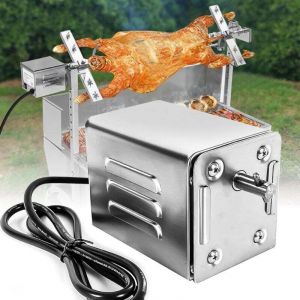 Tourne Broche Barbecue 15w 70kg Moteur Tourne Broche Sp-S40 2.7 RPM Moteur &eacute;Lectrique pour Barbecue, Poulet, Porc, Ch&egrave;Vre Grill&eacute;E &agrave; L'Ext&eacute;Rieur