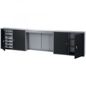 Armoire suspendue K&uuml;pper 70189, largeur 240 cm, 36 bacs empilables, 4 &eacute;tag&egrave;res