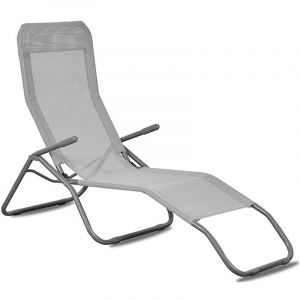 Aga24 - Aga Chaise longue de jardin siesta Gris clair