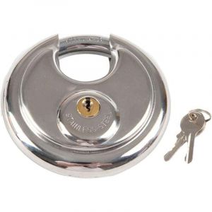 Antivol antivol antivol pour attelage de remorque, antivol &agrave; &eacute;trier rond 70 mm avec cl&eacute;, manille en acier inoxydable, disque pour remorque de voiture
