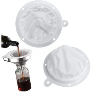 Filtre Alimentaire, Filtre à Passoire de Cuisine en Nylon, Filter Jam Straining, Mesh Tamis pour Filtrage du le Vin, le Jus, le Lait, le Café, 200