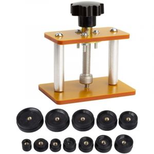 Ensemble de Presse de Montre, Kit de R&eacute;paration de Montre avec Matrices de Montage de 15mm &agrave; 50mm pour Fermeture/arr&ecirc;t de Montre et Remplacement de