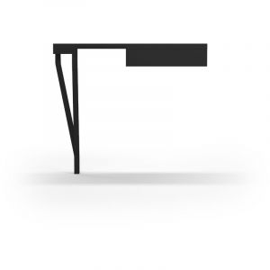 Table console, modèle 733 collection aire, en hêtre massif cérusé, noir