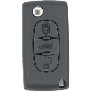 Coque de Clé 3 Boutons Étui Clé Compatible avec Citroen Peugeot 2Pièces Étui Clé Coque de Protection Pliable Compatibilité pour Peugeot Citroen avec