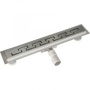 Acezanble - Caniveau de Douche Italienne en Acier Inox Siphon Sol d'&eacute;vacuation pour Salle de Bain Rectangulaire en Mod&egrave;le c -80 cm