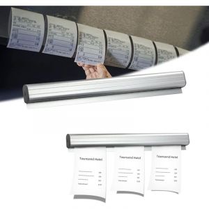 Lablanc - Porte Commande Fiche Bons Billets - Rail De Billetterie Mural En Aluminium Pour Tickets Caisse Barre Notes Serrage étiquette Tenir Les