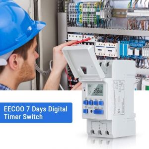 SNQ - Relais Minuterie ac 220V 15A Minuterie Montée sur Rail Numérique lcd Affichage Programmable Minuterie Industrielle, 16 Groupes de Commutation