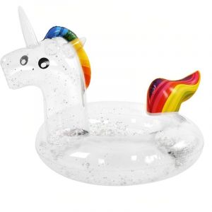 Bou&eacute;e Licorne Gonflable Jouets Gonflable Piscine de Plage Ocean Bou&eacute;e Piscine Adulte Bou&eacute;e et Matelas Gonflable Anneau de Natation pour Enfant Adultes