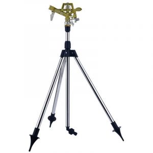 Arroseur Jardin Sprinkler tr&eacute;pied t&eacute;lescopique Irrigation jusqu'&agrave; 24m 360&deg; Embout pulv&eacute;risation irrigateur arroseur &agrave; impulsions