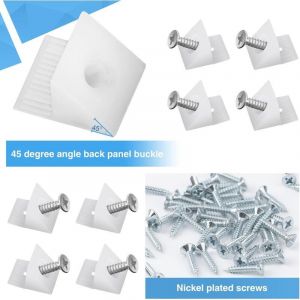 Cales en Plastique pour Meuble Tiroir, Fond de Tiroir Connecteur avec Vis &Eacute;querre De Fixation Renfort Tiroir Connecteur Arri&egrave;re Stabilisateurs pour