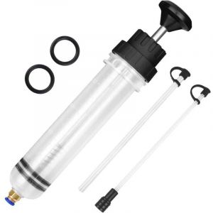 Seringue a Huile,200CC Injecteur Extracteur avec 2 Tuyaux Seringue a Huile Une Paire D'anneaux en Caoutchouc de Rechange Huile Aspiration Seringue