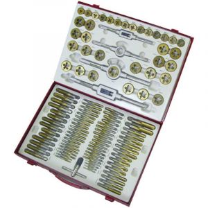 Holzmann - 110 pi&egrave;ces Taraud et fili&egrave;re &agrave; fileter m&eacute;trique tin Maschinen H070300003 m&eacute;trique M2, M3, M4, M5, M6, M7, M8,