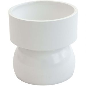 Raccord coud&eacute; pour tuyau coud&eacute;, pvc 50mm Raccord de tuyau, accessoire de goutti&egrave;re, montage simple par embo&icirc;tement, Made in Germany - Blanc - Inefa