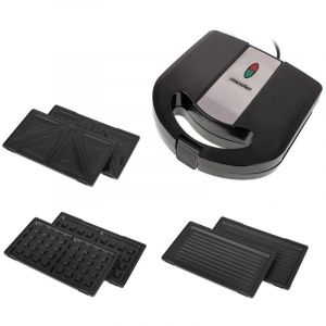 Grill multifonction 3 en 1 MS 3045 - Gaufrier, croque monsieur et grill - 1000W