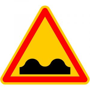 Signalisation de Travaux Temporaires Panneaux de Travaux Temporaires. Danger Chantier Temporaire - Danger cassis ou dos d'âne - Panneau classique