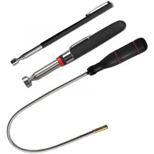 3 Pcs Aimant Telescopique,Magnétiques Télescopiques,60CM Outil de Ramassage Magnétique Flexible Tige Récupérateur Aimantée pour Ramasser de Petites