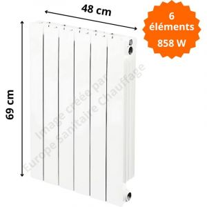 Global Radiatori - Radiateur aluminium vertical H.69 x 48 cm vip 600 Deville 858 w