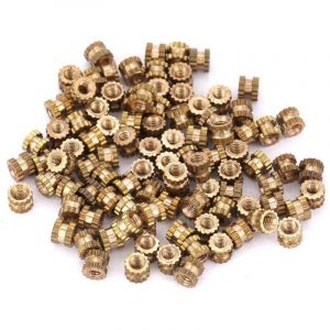 M2 &Eacute;crou Molet&eacute; Insert Filet&eacute; Cylindrique &Eacute;crou Filetage Femelle en Laiton &Eacute;crou Incorpor&eacute; &Eacute;crou Insert Molet&eacute; &Eacute;crou Inclus Embouti