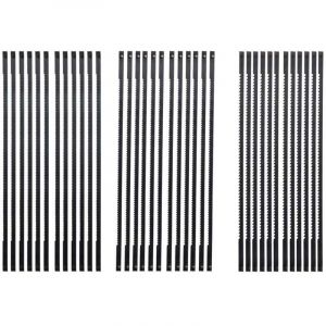 Lames de Scie &agrave; Chantourner 36 Pi&egrave;Ces en Acier au 127Mm avec Goupille Crois&eacute;E 15/18/24 Dents Coupe Fine Standard