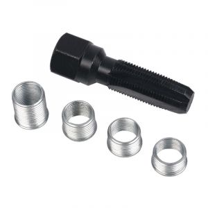 Kit de réparation de filetage de bougie d'allumage, outil de réparation de filetage de cylindre d'alésoir de 14mm, 5 paquets - black