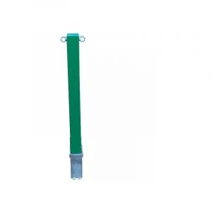 Poteau amovible 100PE-G vert (clefs distinctes) haute r&eacute;sistance avec oeillets pour chaine