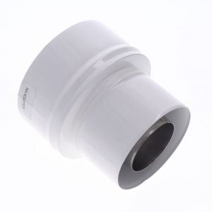 Adaptateur de cheminée réducteur ONNLINE, concentrique DN 60/100 x 80/125 pour chaudières à condensation avec adaptateur plastique, universel