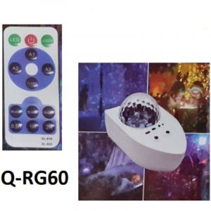 Lampada Proiettore Stella Led Con Telecomando Rgb Q-rg60 Altoparlante Wireless