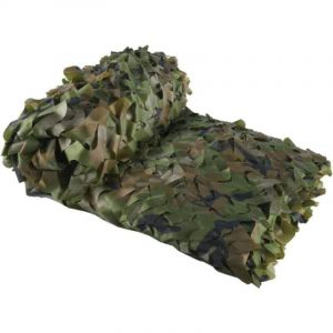 Filet de camouflage vert, voile de camouflage rectangulaire, 3 x 4 m, filet de camouflage pour protection solaire