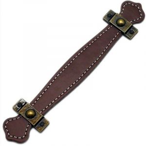 6 Pi&egrave;ces Poign&eacute;es Tiroir Cuir 128mm Poign&eacute;e de Valise Vintage Poign&eacute;e pour Meuble Armoire avec Vis Marron