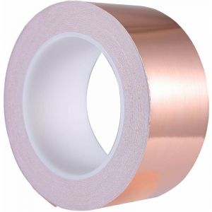 Ruban adh&eacute;sif conducteur 10 mm x 20 m pour r&eacute;pulsif aux limaces, Blindage EMI, vitrail, Circuits de Papier, r&eacute;parations &eacute;lectriques, travaux manuels