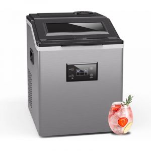 Klarstein - FrostMaster Machine &agrave; gla&ccedil;ons, 40 kg/jour, 34 gla&ccedil;ons en 15 min, panneau led, acier inoxydable, machine &agrave; gla&ccedil;ons maison, Ice Maker avec