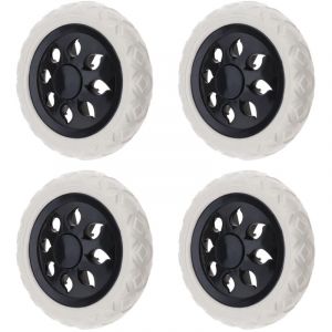 4pcs Roulettes Roues de Caddie 165mm Roues de Chariot à Provisions en Mousse de Noyau Plastique pour Chariot à Provisions Chariot à Bagages de