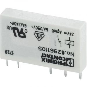 Phoenix Contact - Relais pour circuits imprimés rel-mr- 24DC/21 2961105 24 v/dc 6 a 1 inverseur (rt) 1 pc(s)