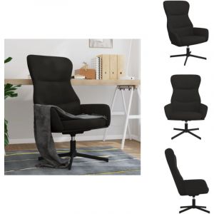 Chaise de relaxation Noir Velours - Chaise Relaxante - Fauteuil Relaxant - Chaise Velours - Chaise Pivotante - Chaise Design - Chaise De Relaxation