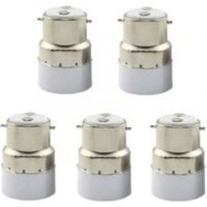 Paquet de 5 convertisseurs de douille d'ampoule B22 à E14 Douille de douille B22 Passer au support de lampe adaptateur standard E14