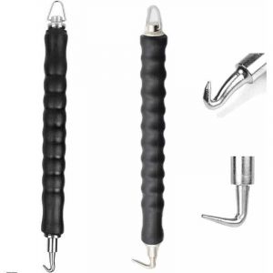 2PCS Torsadeuse Fil de Fer, Ligature Fer a Beton, Twister Crochet Droits et Torsadeuse de Fil Courbes Outils Pour Lien a Boucle Fer a Beto