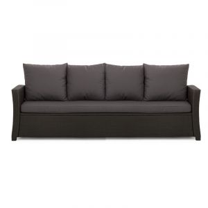 Coussins de canap&eacute; meubles de jardin en r&eacute;sine tress&eacute;e Anthracite, Coussins balan&ccedil;oire d'ext&eacute;rieur 180x50x50cm Coussin de banc de jardin 3places -Mix