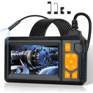 Cam&eacute;ra Endoscopique, 1080P HD Endoscope Industriel, IP67 Camera Inspection Canalisation D'inspection &agrave; &Eacute;tanche IPS de 4.3", 8 LED R&eacute;glables,
