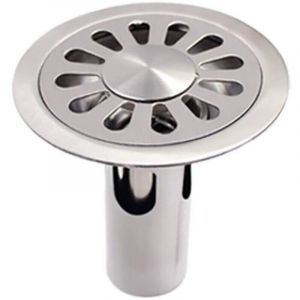 Lntyq Siphon de sol rond en acier inoxydable bross&eacute; pour salle de bain, toilettes, cuisine, buanderie, jardin - 100 mm x 100 mm