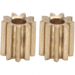 Jeffergarden 2 Pièces Pignon D'Engrenage, Mini Engrenage Moteur 9 Dents 5mm en Laiton Moteur Pignon Remplacement Pignon pour Duplo Intelli Lok Module